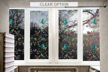 Load image into Gallery viewer, Butterflies and Birds on Branches Stained Glass Window Film