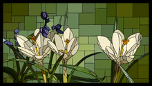 Load image into Gallery viewer, Crocuses stained glass window film