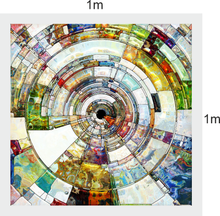 Load image into Gallery viewer, Kaleidoscopic Semi Circular fanlight glass window film