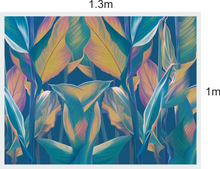 Load image into Gallery viewer, Paradise bird flowers stained glass window film