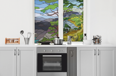 Welsh Valley stained glass window film