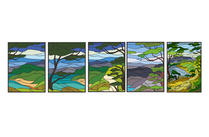 Welsh Valley stained glass window film